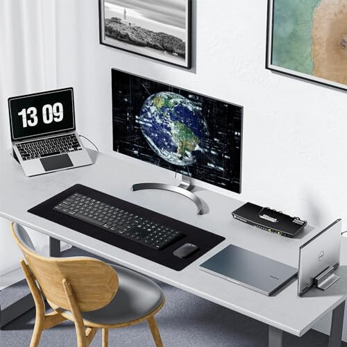 Reniteco Large Gaming Mouse Pad with Durable Stitched Edges, Non-Slip Rubber Base, Big Computer Keyboard Mouse Mat Desk Pad for Home Office Gaming Work, 31.5