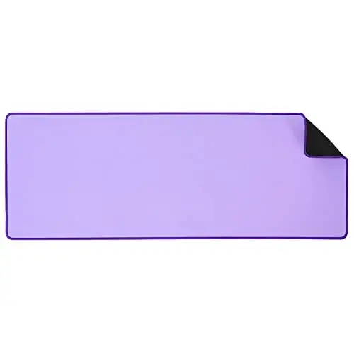 Reniteco Waterproof Large Gaming Mouse Pad with Durable Stitched Edges, Non-Slip Rubber Base, Grainy Jacquard Mouse Mat Desk Pad for Home Office Gaming, 31.5''x11.8''x0.12'', Purple - 1