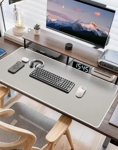 Reniteco Waterproof Large Gaming Mouse Pad with Durable Stitched Edges, Non-Slip Rubber Base, Grainy Jacquard Mouse Mat Desk Pad for Home Office Gaming, 27.6