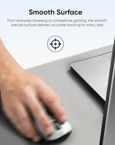 Reniteco Waterproof Large Gaming Mouse Pad with Durable Stitched Edges, Non-Slip Rubber Base, Grainy Jacquard Mouse Mat Desk Pad for Home Office Gaming, 27.6