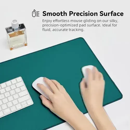 Reniteco Waterproof Large Gaming Mouse Pad with Durable Stitched Edges, Non-Slip Rubber Base, Grainy Jacquard Mouse Mat Desk Pad for Home Office Gaming, 27.6