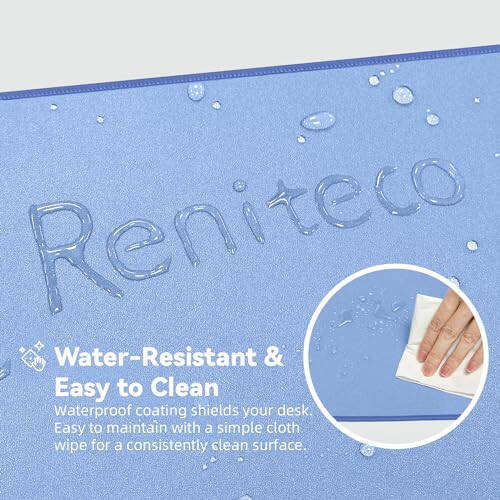 Reniteco Waterproof Large Gaming Mouse Pad with Durable Stitched Edges, Non-Slip Rubber Base, Grainy Jacquard Mouse Mat Desk Pad for Home Office Gaming, 31.5