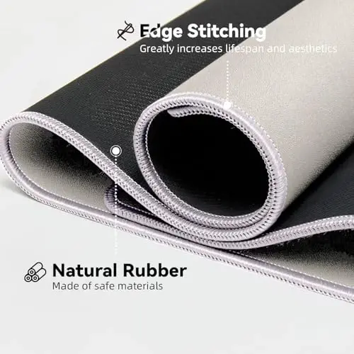 Reniteco Waterproof Large Gaming Mouse Pad with Durable Stitched Edges, Non-Slip Rubber Base, Smooth Surface Mouse Mat Desk Pad for Home Office Gaming, 27.5