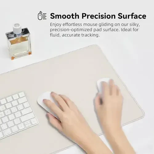 Reniteco Waterproof Large Gaming Mouse Pad with Durable Stitched Edges, Non-Slip Rubber Base, Smooth Surface Mouse Mat Desk Pad for Home Office Gaming, 31.5