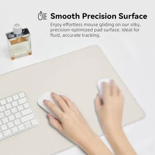 Reniteco Waterproof Large Gaming Mouse Pad with Durable Stitched Edges, Non-Slip Rubber Base, Smooth Surface Mouse Mat Desk Pad for Home Office Gaming, 31.5