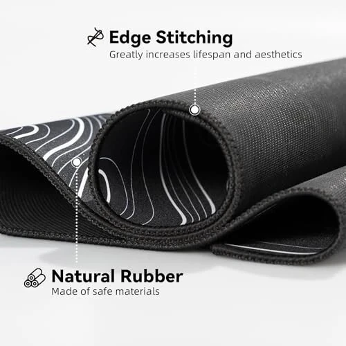 Reniteco Waterproof Large Gaming Mouse Pad with Durable Stitched Edges, Non-Slip Rubber Base, Smooth Surface Mouse Mat Desk Pad for Home Office Gaming, 31.5