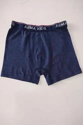 Renkli Erkek Çocuk Desenli Boxer 3'lü Paket Pamuklu Likralı - 3