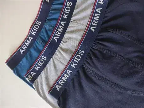 Renkli Erkek Çocuk Düz Boxer 3'lü Paket Pamuklu Likralı - 2