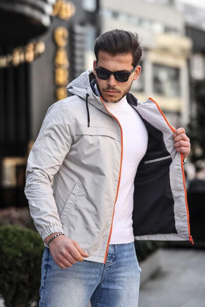 Renkli Fermuarlı Yağmurluk Mevsimlik PLDP 2920-TAŞ - BYTREND