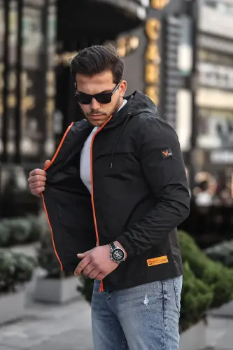 Renkli Fermuarlı Yağmurluk Mevsimlik PLDP 2920-SİYAH - 1