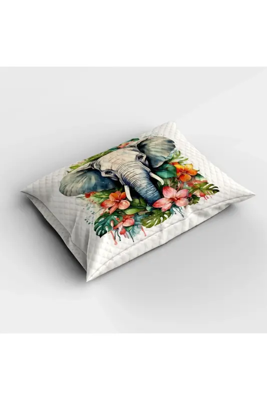 Renkli Filler Desenli Baskılı Tek Kişilik ve Çocuk Pike Takımı-Desen - 2