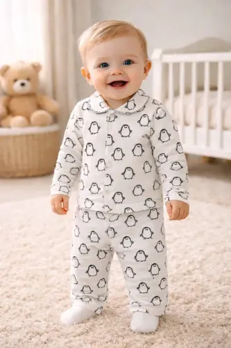 Renkli ikili uğur böceği pamuk bebek takımı-Fuşyau.böc - ANNE DOKUNUŞU GIBI KUZUM BEBE (1)