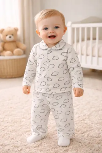 Renkli ikili uğur böceği pamuk bebek takımı-Fuşyau.böc - 3