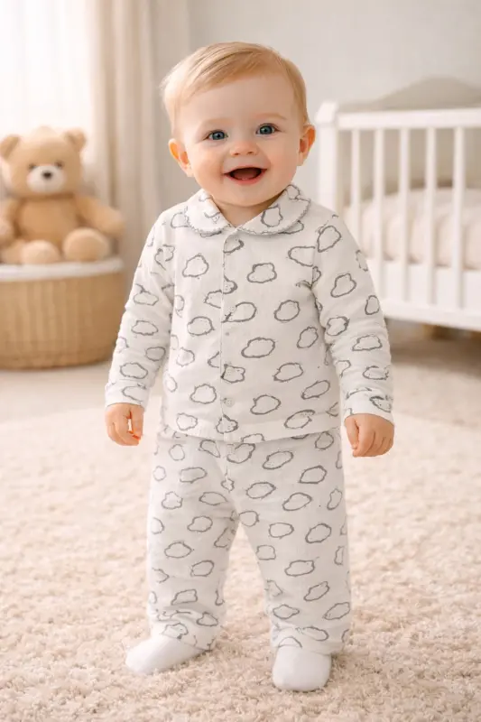 Renkli ikili uğur böceği pamuk bebek takımı-Fuşyau.böc - 3