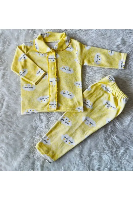 Renkli ikili uğur böceği pamuk bebek takımı-Sarıu.böc - 5