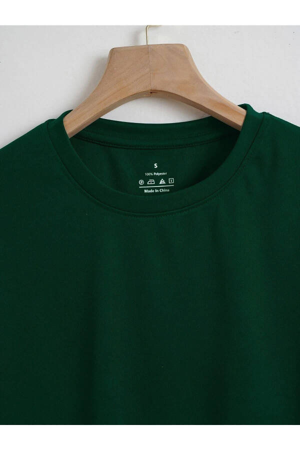 Renkli Oversize Crop Tshirt-YEŞİL - 6