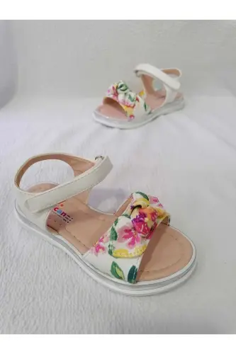 RENKLI TABANI PEDLI QIZ BOLA SANDALET - OQ - ÖZGÜR KIDS (1)