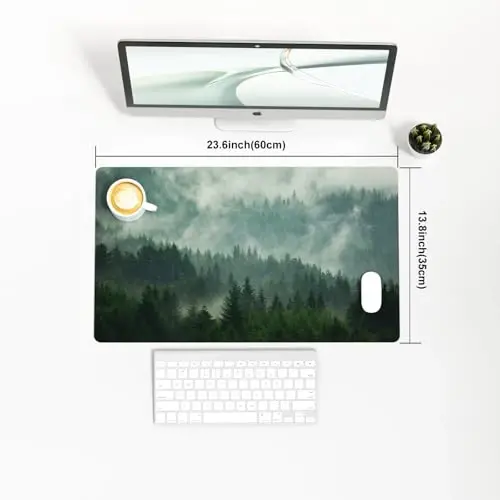 Colorful Star Large Mouse Pad, PU Leather Waterproof Desk Mat, Computer Gaming Mouse Pad, XXL Full Desk Mousepad Non Slip Desk Pad for School Office Home 23.6
