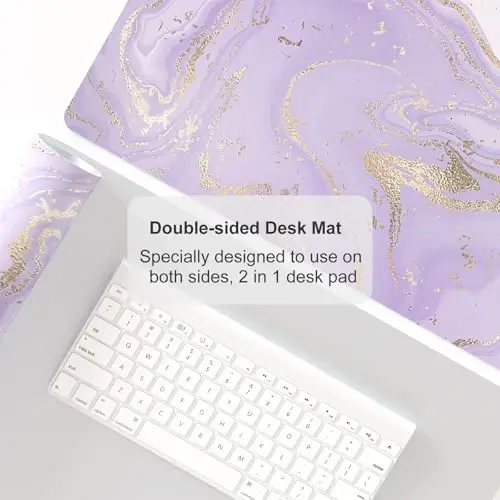 Colorful Star Large Mouse Pad, PU Leather Waterproof Desk Mat, Computer Gaming Mouse Pad, XXL Extended Full Mousepad Non Slip Desk Pad for School Office Home 23.6