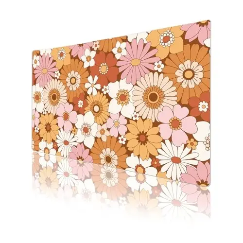 Colorful Star Large Mouse Pad, PU Leather Waterproof Desk Mat, Computer Gaming Mouse Pad, XXL Full Desk Mousepad Non Slip Desk Pad for School Office Home 23.6