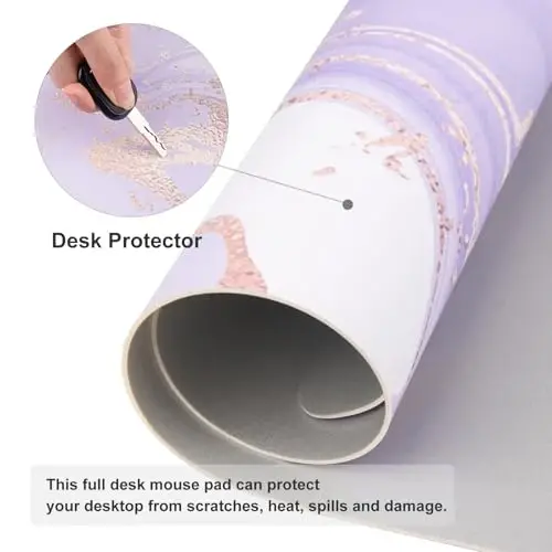 Colorful Star Large Mouse Pad, PU Leather Waterproof Desk Mat, Computer Gaming Mouse Pad, XXL Extended Full Mousepad Non Slip Desk Pad for School Office Home 31.5