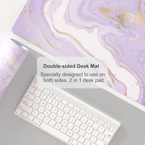 Colorful Star Large Mouse Pad, PU Leather Waterproof Desk Mat, Computer Gaming Mouse Pad, XXL Extended Full Mousepad Non Slip Desk Pad for School Office Home 31.5