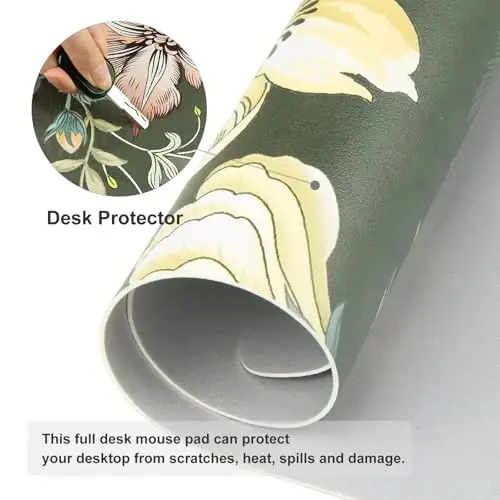 Colorful Star Large Mouse Pad, PU Leather Waterproof Desk Mat, Computer Gaming Mouse Pad, XXL Table Mousepad Non Slip Full Desk Pad for School Office Home 31.5