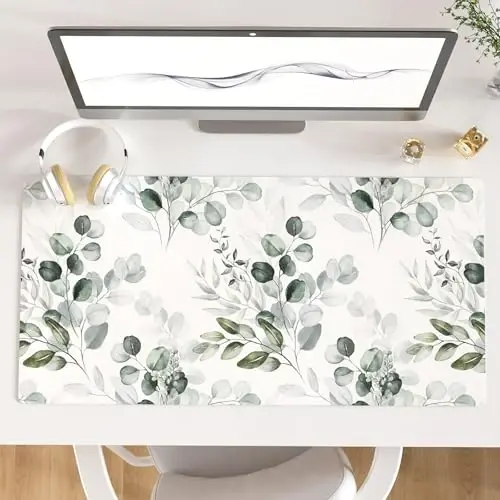 Colorful Star Large Mouse Pad, PU Leather Waterproof Desk Mat, Computer Gaming Mouse Pad, XXL Full Extended Mousepad Non Slip Desk Pad for School Office Home 31.5