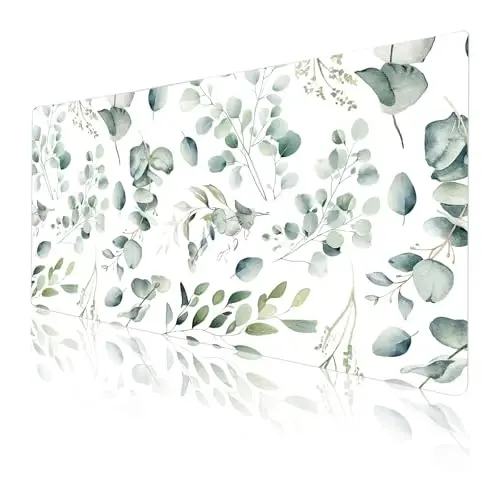 Colorful Star Large Mouse Pad, PU Leather Waterproof Desk Mat, Computer Gaming Mouse Pad, XXL Full Table Mousepad Non Slip Desk Pad for School Office Home 31.5