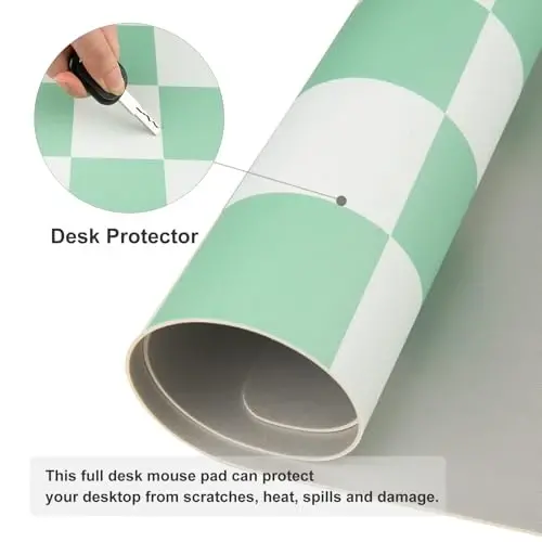 Colorful Star Large Mouse Pad, PU Leather Waterproof Desk Mat, Computer Gaming Mouse Pad, XXL Full Table Mousepad Non Slip Desk Pad for School Office Home 31.5