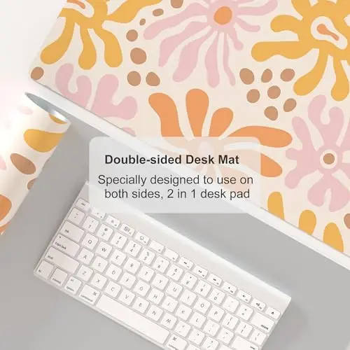 Colorful Star Large Mouse Pad, PU Leather Waterproof Desk Mat, Computer Gaming Mouse Pad, XXL Full Desk Mousepad Non Slip Desk Pad for School Office Home 31.5