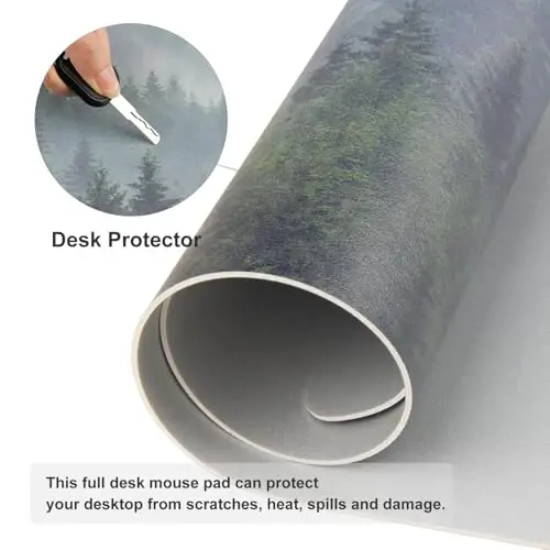 Colorful Star Large Mouse Pad, PU Leather Waterproof Desk Mat, Computer Gaming Mouse Pad, XXL Full Desk Mousepad Non Slip Desk Pad for School Office Home 31.5