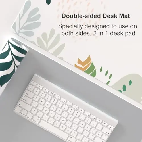 Colorful Star Large Mouse Pad, Green White Waterproof Desk Mat, Abstract Boho Double Sided Computer Gaming Mouse Pad, XXL Full Desk Mousepad Non Slip Desk Pad for School Office Home 31.5