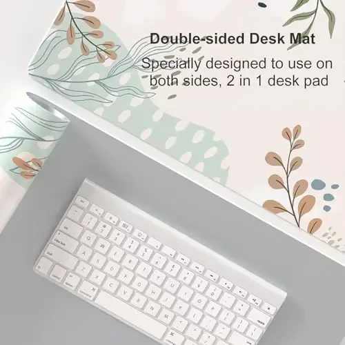 Colorful Star Large Mouse Pad, Green Pink Waterproof Desk Mat, Abstract Boho Double Sided Computer Gaming Mouse Pad, XXL Full Desk Mousepad Non Slip Desk Pad for School Office Home 31.5