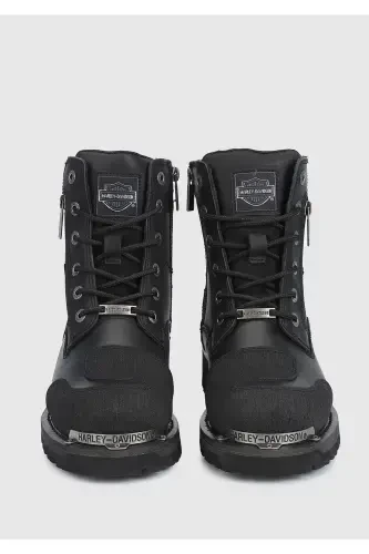 Renshaw Black Leather Men's Boots - 3