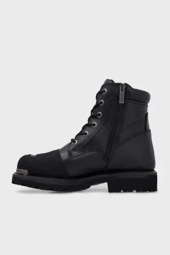 Renshaw Black Leather Men's Boots - 2