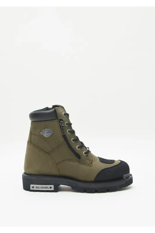 Renshaw Men's Green Nubuck Boot-OLIVE // CRAZY LEATHER - 1