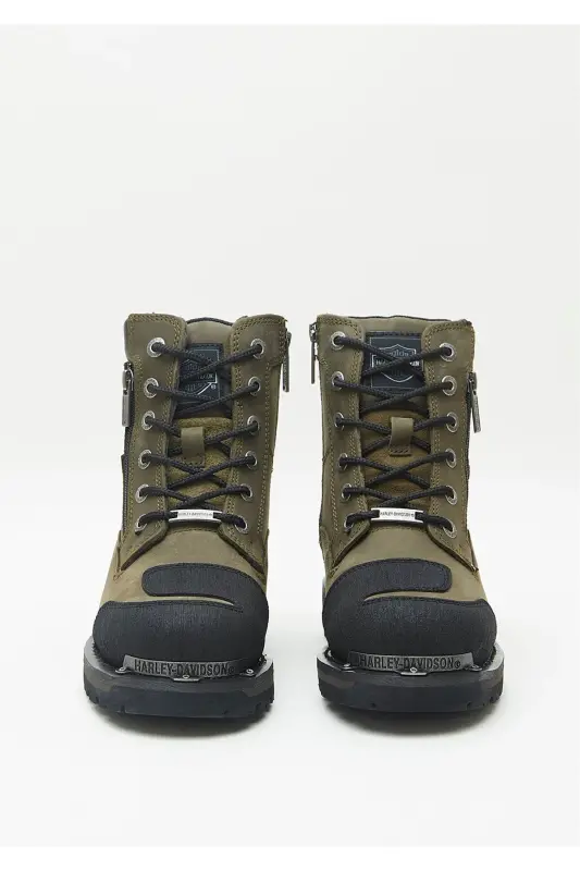 Renshaw Men's Green Nubuck Boot-OLIVE // CRAZY LEATHER - 3