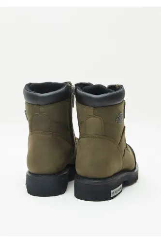 Renshaw Men's Green Nubuck Boot-OLIVE // CRAZY LEATHER - 4