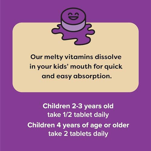 Renzo's Picky Eater Kids Multivitamin with Iron - Dissolving Kids Vitamins with Vitamin D3 & K2 and More - 60 Sugar-Free Melty Tabs, Cherry Cherry Mo' Cherry Flavored - 11