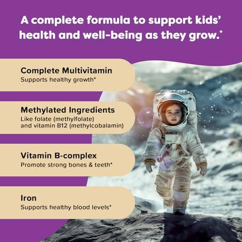 Renzo's Picky Eater Kids Multivitamin with Iron - Dissolving Kids Vitamins with Vitamin D3 & K2 and More - 60 Sugar-Free Melty Tabs, Cherry Cherry Mo' Cherry Flavored - 4