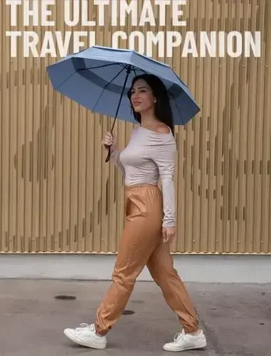 REPEL Windproof Travel Umbrella - Compact & Withstands Winds up to 85MPH, Strongest Premium Auto Folding Umbrella for Rain and Sun - Durable, Light & Portable for Women & Men, Fits Backpack & Cars - 6