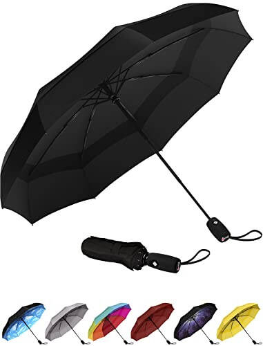 Repel Travel Umbrella: Windproof Travel Umbrella and Compact Mini - Perfect for Car, Golf, and On-the-Go. Small Travel Umbrella Compact Mini, Windproof and Strong - 1