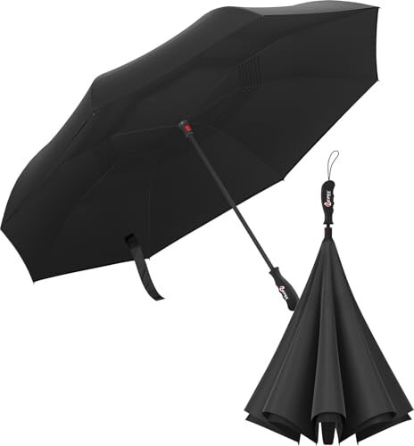 Repel Umbrella Large Umbrellas for Rain Windproof - Easy Automatic Open & Close, Heavy Duty Reinforced Fiberglass Frame - Portable, Folding, Compact Umbrella for Travel - All-Weather Strong Umbrella - 1