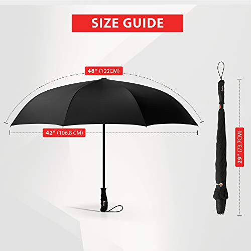 Repel Umbrella Large Umbrellas for Rain Windproof - Easy Automatic Open & Close, Heavy Duty Reinforced Fiberglass Frame - Portable, Folding, Compact Umbrella for Travel - All-Weather Strong Umbrella - 6