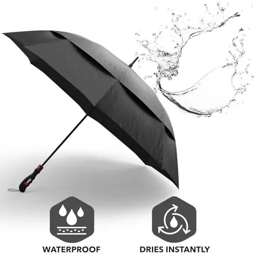 Repel Windproof Travel Umbrella - Compact & Withstands Winds up to 100MPH, Strongest Premium Auto Folding Umbrella for Rain and Sun - Durable, Light & Portable for Women & Men, Fits Backpack & Cars - 5