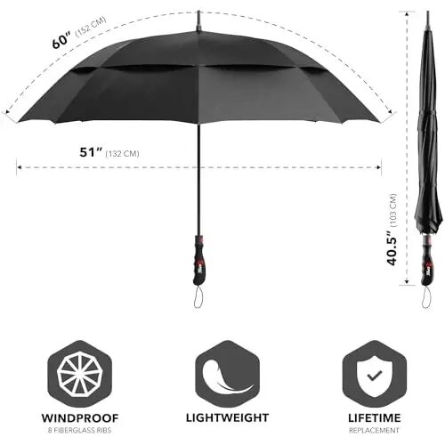 Repel Windproof Travel Umbrella - Compact & Withstands Winds up to 100MPH, Strongest Premium Auto Folding Umbrella for Rain and Sun - Durable, Light & Portable for Women & Men, Fits Backpack & Cars - Repel (1)