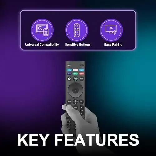 Replacement 2 Pack Remote Control for VIZIO Smart TVs XRT140 Universal Remote XRT136 for Vizio Smartcast D/E/M/P/PX/V/OLED-Series TV - 5