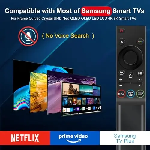 Replacement for Samsung TV Remote Control - Universal Smart Remote Compatible with All Samsung Smart TVs (2010-2024 Models) QLED UHD 8K 4K HDR LED Curved LCD Frame TV - ZYK
