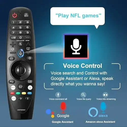 Replacement LG Magic Remote Control (AKB75855501) Voice for LG TV Remote with Pointer for Smart TVs OLED QNED NanoCell WebOS Models AN-MR20GA MR19BA MR18BA MR21 MR22 MR23 MR24 GA GN GC - 5